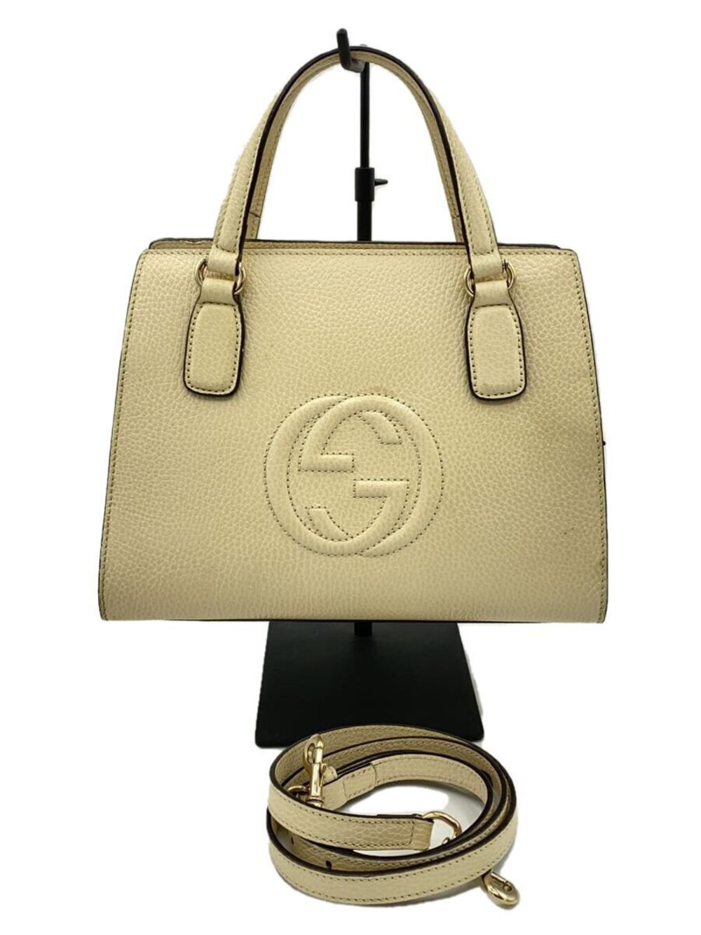 Gucci Handbag Interlocking G Leather IVO Solid